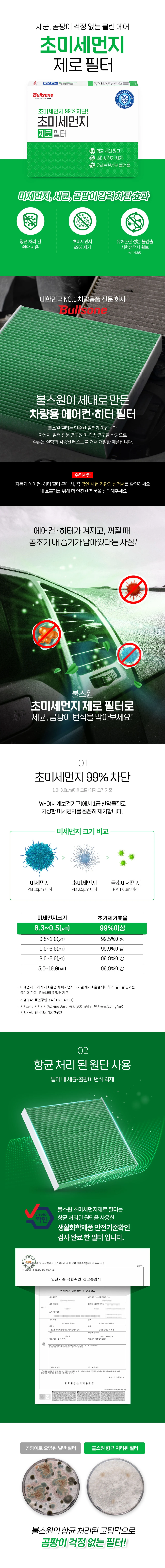 항균초미세먼지 필터