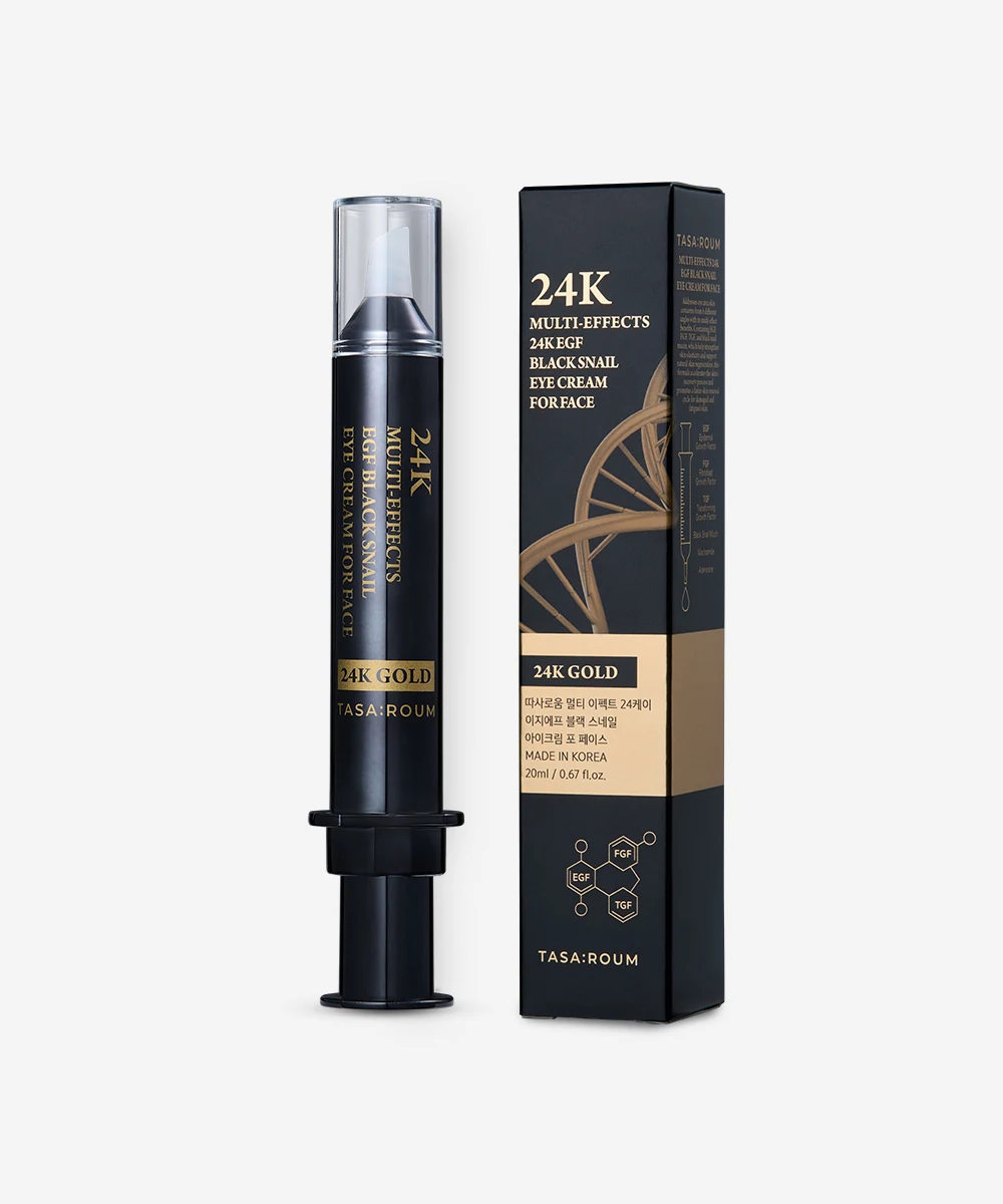 따사로움 멀티 이펙트 24K EGF 블랙 스네일 아이크림 포 페이스